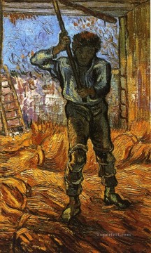 Vincent Van Gogh Painting - La trilladora según Millet Vincent van Gogh